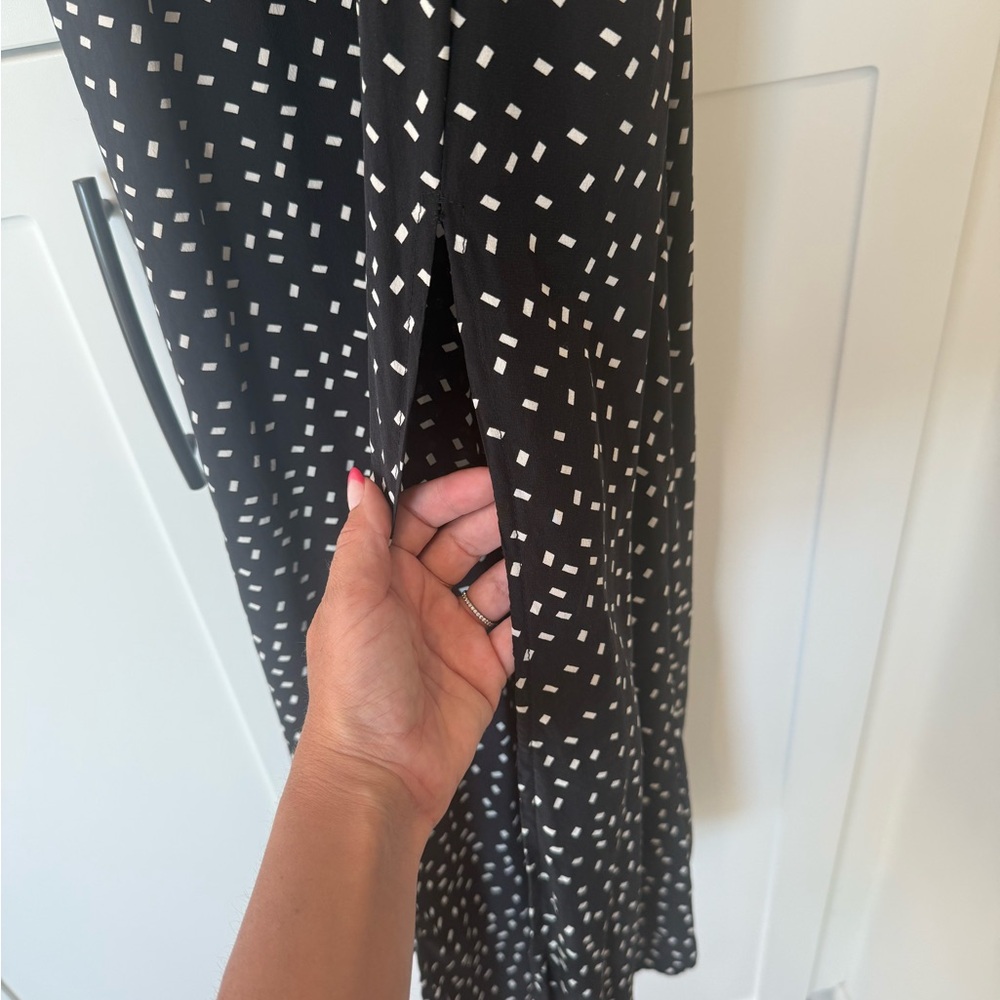 Stone Cold Fox Mija Black Polka Dot Silk Maxi Dress View 3